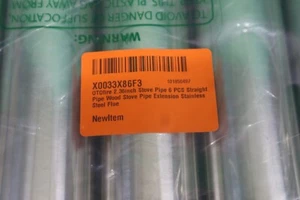 Tent Stove Pipe (6 pcs) Stainless Steel Chimney - Picture 1 of 2