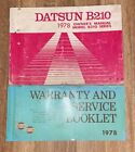 1978 DATSUN B210 owners manual and warranty service booklet Nissan