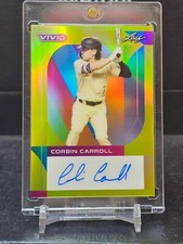 2023 LEAF VIVID CORBIN CARROLL DIAMONDBACKS AUTO ROOKIE CARD #D 15/50