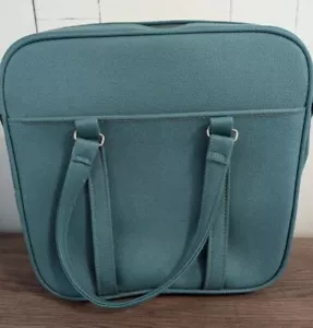 Vintage Samsonite Silhouette Carry-on Luggage Bag Petite Tote Teal Blue 60’s 70s - Picture 1 of 18