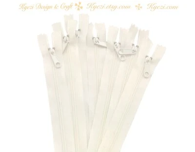 10 - 25 pc Long Pull Nylon Zippers, Handbag Purse Pull Zipper - 7,8,9,10,12 inch - Image 1 of 3