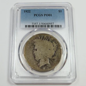 1922 P PCGS PO1 POOR - LOWBALL - Peace Dollar $1 US Coin #52422B - Picture 1 of 2