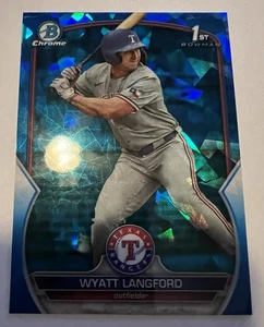 Wyatt Langford 2023 Bowman Draft Chrome Sapphire 1° Bowman #BDC-106 Rangers 🔥 - Foto 1 di 2
