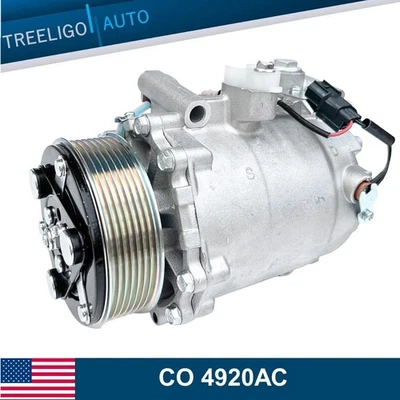 A/C AC Compressor W/Clutch For 2007-2014 Honda CR-V Civic Acura RDX CO 4920AC - Image 1 of 4