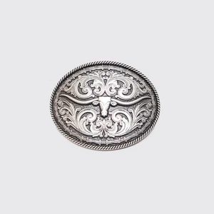Attitude Longhorn Classic Impressions Belt Buckle Men Western - Picture 1 of 4