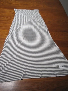 Mossimo Supply Co. Woman's Gray and White Striped Geometric Maxi Skirt Size S - Picture 1 of 10