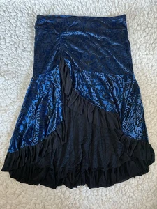 Rock Medium von Dreaming Amelia Designs Samt blau schwarz Tanz High Low - Bild 1 von 12