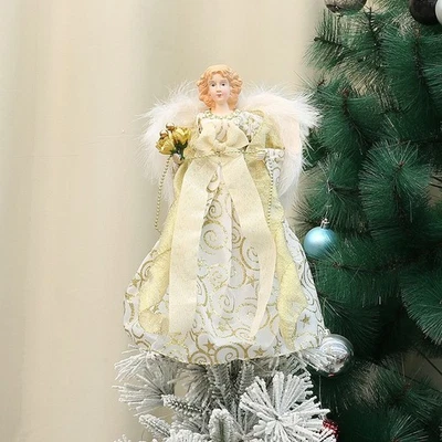 12" Tree Top Topper Angel Festive Christmas Xmas Fairy Decoration - Image 1 of 4