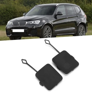 2pcs Rear Bumper Tow Hook Cover Cap 51127272415 ABS Black For X3 F25 2011‑2014 - Picture 1 of 22
