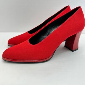Pappagallo Rojo Zapatos Zapatos Tacones España 7M Vestido de Negocios Iglesia De Colección - Imagen 1 de 7