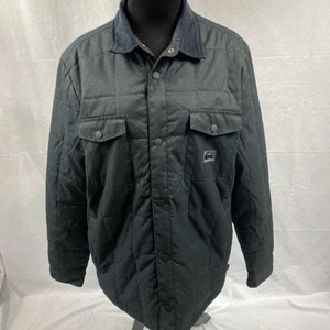 Chaqueta acolchada Quicksilver para hombre Trucker Puffer Boardriding negra pana mediana - Imagen 1 de 9