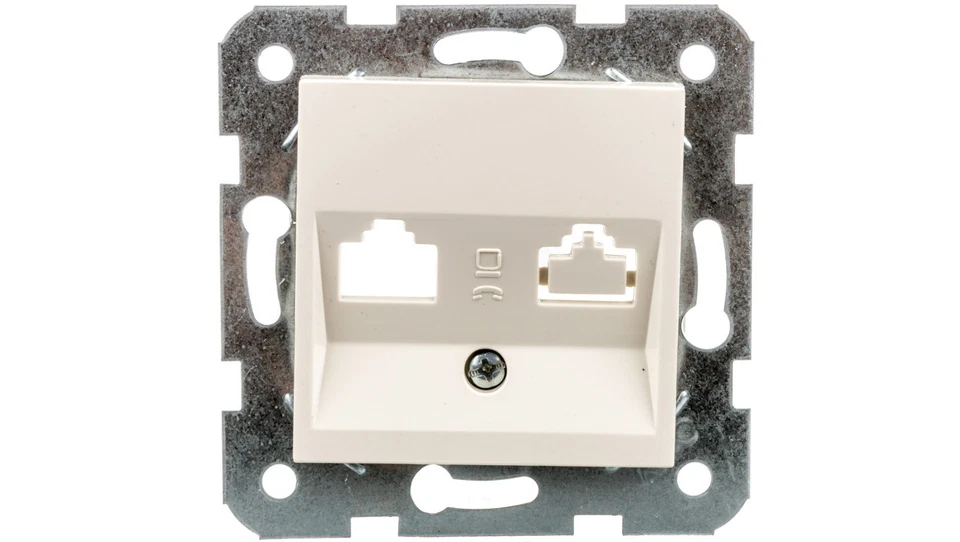 Placa frontal con marco esqueleto para tomas de comunicación de datos keystone j/T2UK Foto 1 de 1