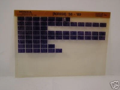 Microficha de motocicleta Honda para NX650 1988-1989 Foto 1 de 1