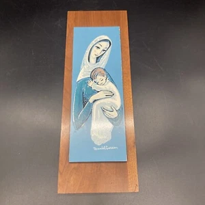 MCM Daniel Lareau Religious Panel Mission Art Studio Madonna With Jesus - Picture 1 of 21
