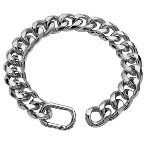19MM Thick Cuban Link Chain for Dogs 18'' Silver Dog Chain Collar for Small M... - Picture 1 of 6