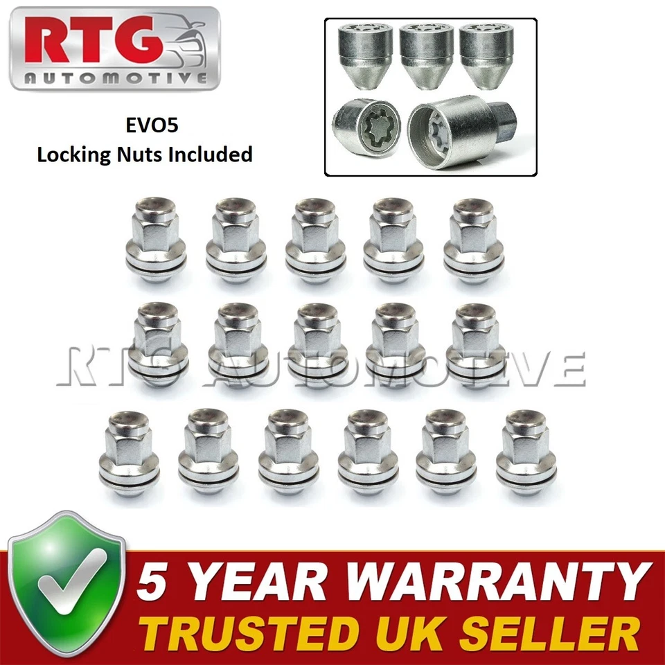 16x Nuts + 4x Trilock Locking Nuts For Jaguar XK/XKR Series 2007-2014 (Alloy) - Изображение 1 из 1
