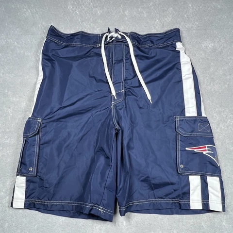 NFL New England Patriots Navy Blue Swim Shorts Team Apparel Blue Size: XL Cover