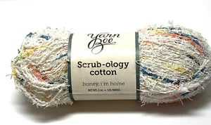 Filato Ape Scrub-ology Cotone Miele, Sono Casa 3 Oz 125 iarde Crema Blu Arancione - Foto 1 di 7