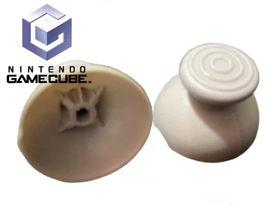 2 x Nintendo Gamecube Controller Thumb Sticks /  Thumbstick Analog - GREY - Image 1 of 4