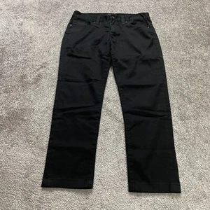 Guess Drexel Skinny Chino Pants Womens 33x26 Black Dark Wash Mid Rise Cotton - Picture 1 of 16
