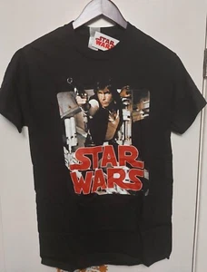 Star Wars Retro Han Solo Black T-shirt - Picture 1 of 1