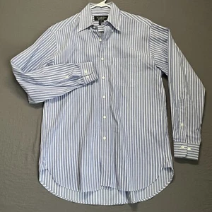 BROOKS BROTHERS Men M Bengal Stripe Egyptian Cotton Long Sleeve Poplin Shirt USA - Picture 1 of 6