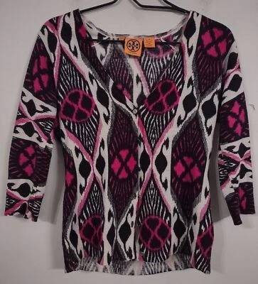 Suéter Tory Burch Tejido Lana Abotonada Mujer Talla Mediana Manga 3/4 Defecto Foto 1 de 4