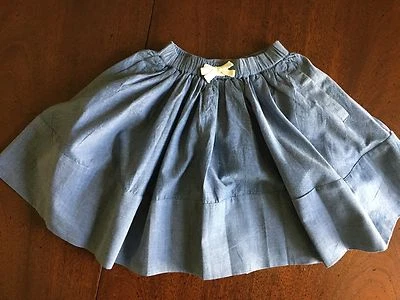 NUEVO CON ETIQUETAS 4T Granate Colina Azul Cambray Forrado Falda Lote Giro Originalmente $48++ Foto 1 de 2