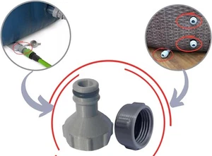 Adaptador de válvula de drenaje compatible con Lay Z Spa + tapa de tubo de drenaje - Imagen 1 de 3