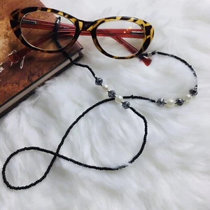 Beaded Sunglass, Eyeglasses Or Reading Glasses Handcrafted Chain - Picture 1 of 3