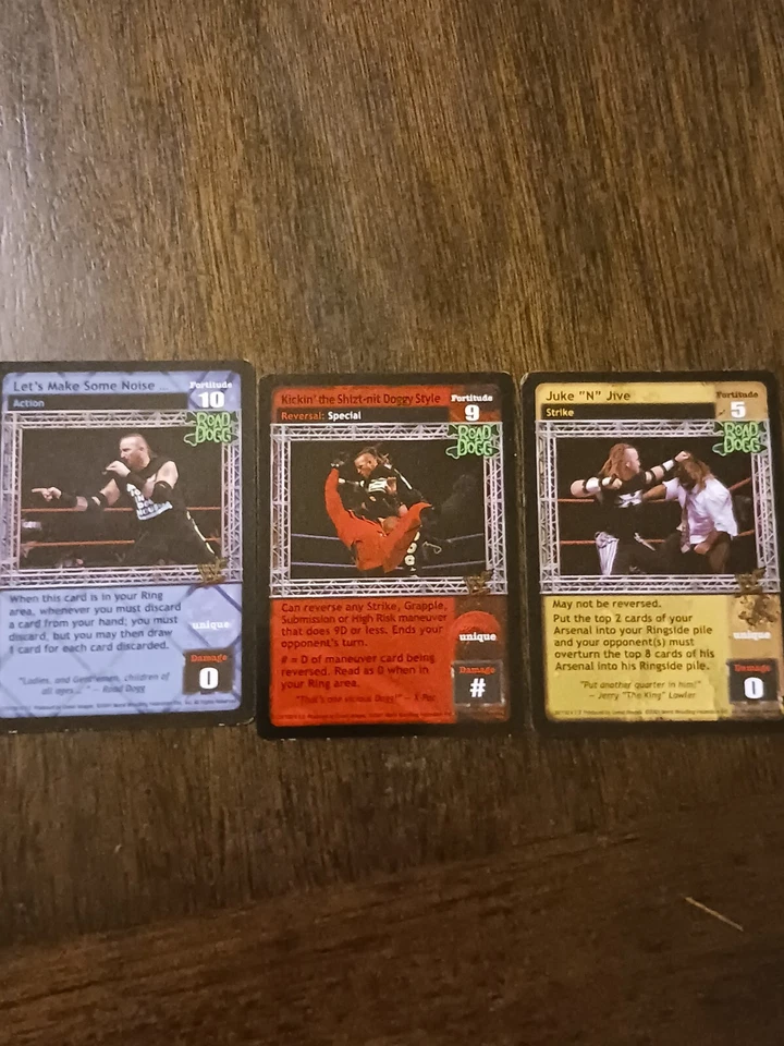 Raw Deal Road Dogg Jesse James WWE WWF Superstar 3 Rare Cards 2001 NM - Image 1 of 1