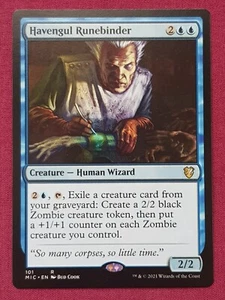 Magic The Gathering COMMANDER MIDNIGHT HUNT HAVENGUL RUNEBINDER blue card MTG - Bild 1 von 2
