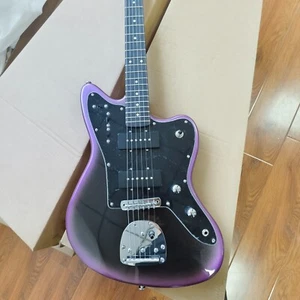 Guitarra eléctrica americana púrpura con diapasón negro herrajes plateados, 6 cuerdas - Imagen 1 de 13