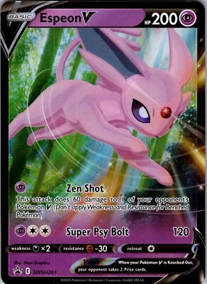 Espeon V - SWSH201 - SWSH: Sword & Shield Promo Cards (SWSD) Near Mint - Image 1 of 2