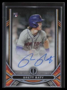 Autógrafos de inauguración de la Liga Tributo Topps 2023 Brett Baty novato automático 37/99 - Imagen 1 de 2