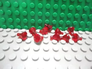 Lego 10 Trans Rosso 1x1 Gemma Gioiello 24 sfaccettature NUOVO - Foto 1 di 1