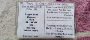 BLUR at Peel Acres / Evening Session 1999 2000 VERY RARE UK RADIO CASSETTE TAPE - Picture 1 of 4