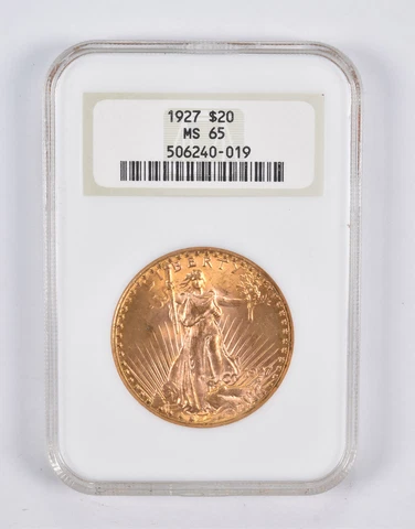 MS65 1927 $20 Saint-Gaudens Gold Double Eagle NGC *2221 Cover