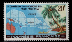 Französisch-Polynesien Scott 198 MNH** Pago Pago Karte Briefmarke - Bild 1 von 1