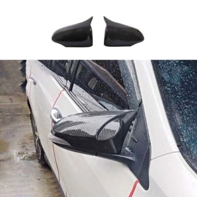 2X 2014-2018 para Toyota Corolla fibra de carbono bocina de buey espejo retrovisor cubierta embellecedor Foto 1 de 4