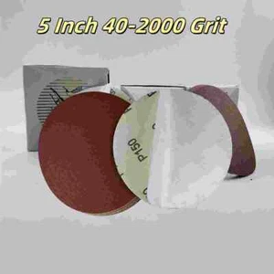 Self Adhesive Backing Red Sandpaper Sheet Dry Sanding Discs 5 Inch 40-2000 Grit - Picture 1 of 7