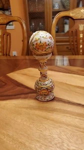 VTG Marble / Soapstone Handmade Showpiece Table Pedestal Ethnic Art Design - Picture 1 of 7
