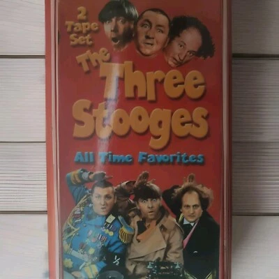 The Three Stooges All Time Favorites (VHS, 2001, 2-Tape Set) Slapstick Comedy - Image 1 of 2