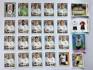 Fulham Topps Total Football 2009 Premier League Complete Team Set 24 Stickers - Picture 1 of 8