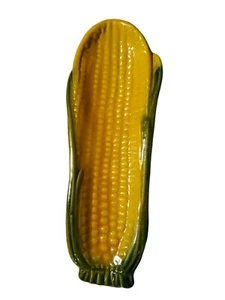 Italica Ars Maiskolben Keramik Schale Butter Tablett Teller gelb grün 9"x3,5" - Bild 1 von 3
