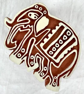 New Elephant Printing Block 3 inch Detailed Clay for Fabric or Paper Excellent - Picture 1 of 6