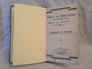 Coras na Poblachta, The Republican Plan - Summary of Policy 1940, Rare Manifesto - Imagen 1 de 8