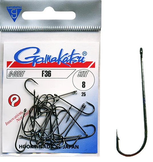 Gamakatsu F36 Größe #12 #10 #8 #6 Streamerhaken 25 Haken black nickel Japan - Bild 1 von 1