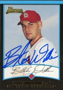 2001 Bowman BLAKE WILLIAMS Signed Card autograph AUTO cardinals