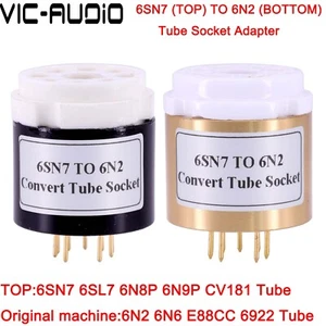 1PC 6SL7 6SN7 TO 6N2 E88CC 6922 Convert Tube Socket Adapter Audio Vintage AMP - Picture 1 of 18